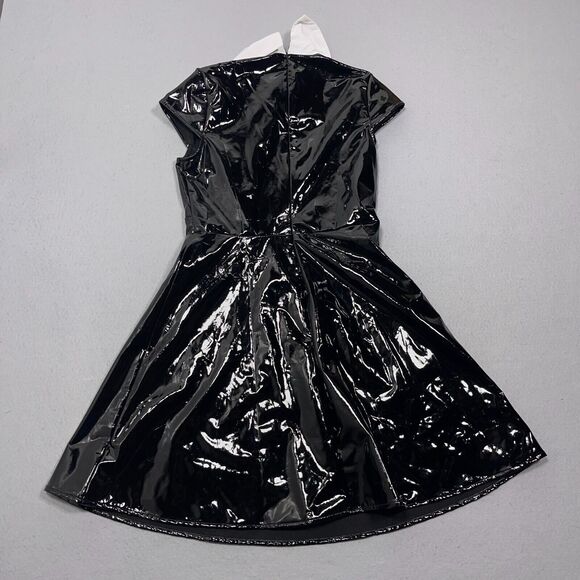 KILLSTAR Wednesday Witch Black Gloss Dress S‎ Dagger Collar Keyhole Gothic NWT - Picture 12 of 16